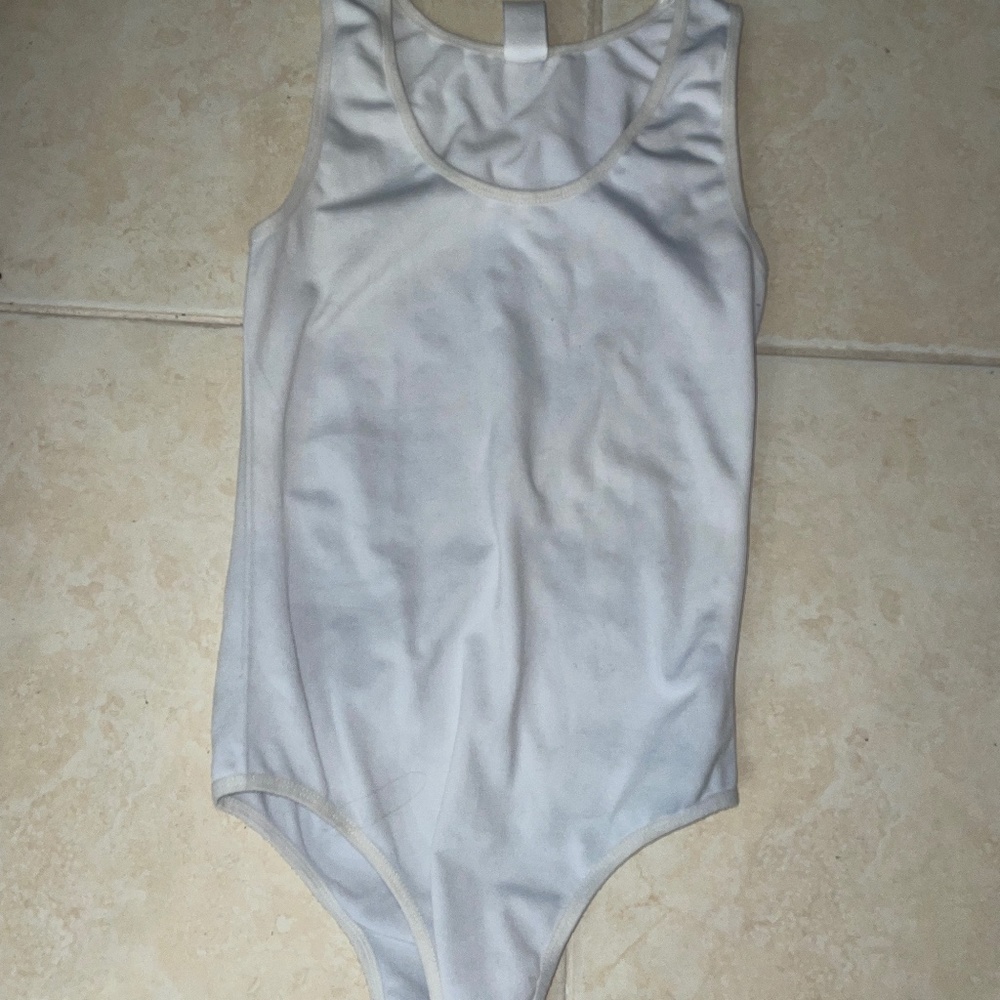 White Jersey Top bodysuit